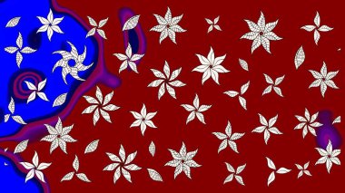 Güzel kumaş deseni. Düz Çiçek Elementleri Tasarımı. Raster illüstrasyonundaki çiçek desenli çizim. Renkli Bahar Teması çizim şablonu.