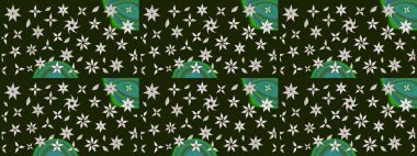 Şirin çiçekler. Çizgi çizimi kalıbı. Raster Moda kumaş deseni.