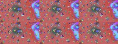 Raster illüstrasyonu. Raster illüstrasyonu. Eskiz tarzı pembe renkler. El yapımı çiçek ve bitki koleksiyonu. Şirin karalamalı çiçek deseni çiz..