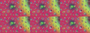 Pembe renkli çiçekler. Çiçek desenli eskiz. Tişört baskısı için çiçek boyama rasteriName.