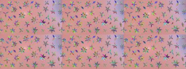 Raster illüstrasyonu. Küçük çiçekteki sevimli çiçek deseni. Çizim.