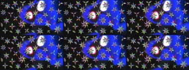 Raster stili kumaş deseni. Çiçekler suluboya çizim deseni.