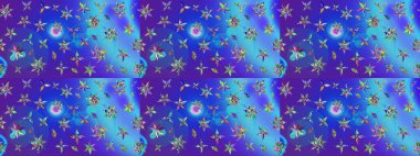 Çiçekli el çizimi çizimi deseni. Modern gösterişli mavi raster arka plan duvar kağıdı çizimi klasik çizgili iz sürme desenli çiçekler, çiçekli süsler.