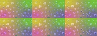 Çiçekli karalama şeklinde Raster çiçek deseni. Raster illüstrasyonu. Tarafsız renklerde yaz çiçekleri.