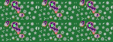 Raster illüstrasyonu. Çizim kalıbı. Organik motif arka planı. Ultraviyole kumaş deseni.