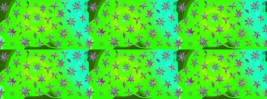 Küçük çiçekteki sevimli çiçek deseni. Raster illüstrasyonu. Çizim.