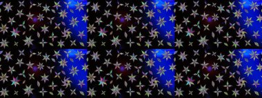 Renkli Bahar Teması eskiz kalıbı. Raster illüstrasyonundaki çiçek desenli çizim. Süslü kumaş deseni. Düz Çiçek Elementleri Tasarımı.