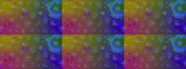 Çiçekli karalama şeklinde Raster çiçek deseni. Kahverengi renkli çiçekler. Yumuşak, bahar çiçekli arka plan.