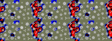 Çiçek desenli eskiz, yaz çiçekleri. Yeşil renkli çiçekler. Renkli Bahar Teması eskiz kalıbı. Düz Çiçek Elementleri Tasarımı.