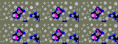 Eskiz modeli etnik tasarım. Yatak çarşafları, ceket, paket tasarımı, kumaş ve moda kavramları için tekstil baskısı. Çiçekleri, deniz kabukları, mandalaları ve suluboya efektleri olan deniz altyapısı.