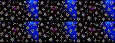 Renkli Bahar Teması eskiz kalıbı. Raster illüstrasyonundaki çiçek desenli çizim. Süslü kumaş deseni. Düz Çiçek Elementleri Tasarımı.