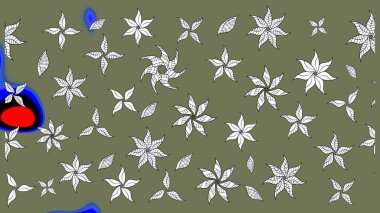 Raster - stok. Yeşil çiçekli eskiz deseni, suluboya çiçek deseni, sevimli çiçek, duvar kağıdı, kart veya kumaş için fayanslı.