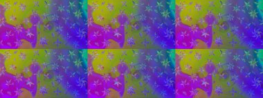 Çiçek desenli raster, mor çizgi grafik desenli soyut raster arkaplan. Modern stil dokusu.