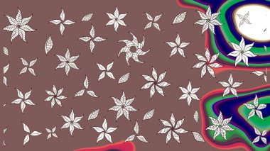 Raster illüstrasyonu. Güzel kumaş deseni. Küçük bir çiçekte eskiz deseni. Güzel çiçek arkaplanı..