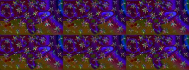 Küçük çiçekte güzel bir desen. Küçük renkli çiçekler. Çiçekli bahar çiçekleri. Motley illüstrasyonu. Moda baskıları için zarif bir şablon.