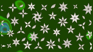 Suluboya elle çizilmiş çiçek desenli eskiz deseni. Parlak renkli fantezi çiçekleri, yapraklar, yeşil renkli tomurcuklar.