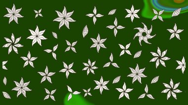 Yumuşak, bahar çiçekli arka plan. Yeşil renkli çiçekler. Raster çiçek desenli ve çiçekli..