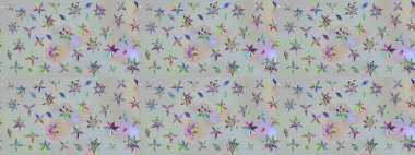 Nazik romantik baskı. Raster güzel bir çiçek deseni çizmiş. Tatil havası. Bahar mevsimi.