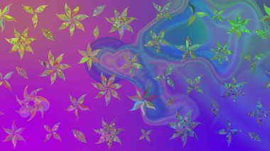 Süslü kumaş deseni. Çiçekli çiçek deseni, suluboya. Raster deseni.