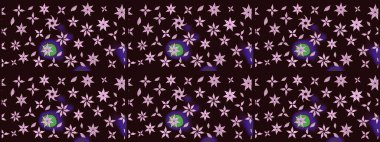 Küçük çiçekteki sevimli çiçek deseni. Kahverengi renkte çiçekler.