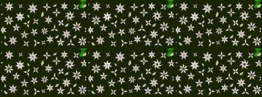 Raster illüstrasyonu. Küçük çiçekli şirin bir desen. Çiçek ve yapraklı çiçek deseni.