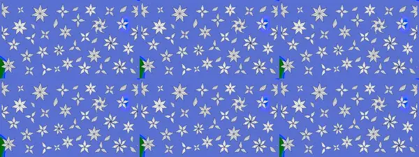 Suluboya çiçekli çiçek deseni. Raster illüstrasyonu. Mavi renkte Asya tekstili.