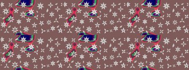 Raster. Tomurcukları çiçek olan sevimli bir çiçek deseni. Kumaş, tekstil, duvar kağıdı baskısı için. Raster illüstrasyonu. Eskiz geçmişi. Antika retro tarzı.