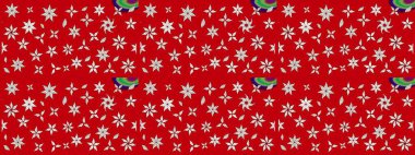 Düz Çiçek Elementleri Tasarımı. Raster illüstrasyonu. Şirin çiçek elementleri. Taslak desenli, modaya uygun kumaş deseni. Renkli Bahar Teması çizim şablonu.