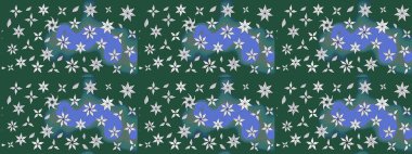 Yeşil renkli çiçekler. Renkli Bahar Teması eskiz kalıbı. Düz Çiçek Elementleri Tasarım Raster illüstrasyonu. Çiçek eskiz kalıbı geçmişi.