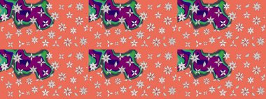 Raster stili kumaş deseni. Çiçekler suluboya çizim deseni.