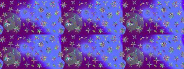 Raster illüstrasyonu. El çizimi. Çiçekli, yapraklı, çiçek desenli çizim..