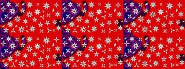 Raster - stok. Kırmızı çiçekli eskiz deseni, suluboya çiçek deseni, sevimli çiçek, duvar kağıdı, kart veya kumaş için fayanslı.