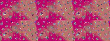 Güzel çiçek deseni. Renkli Bahar Teması eskiz kalıbı. Pembe renkli çiçekler. Düz Çiçek Elementleri Tasarımı.