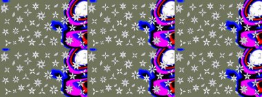 Güzel kumaş deseni. Raster suluboya deseni, narin çiçekler, yeşil çiçekler, tebrik kartı şablonu..