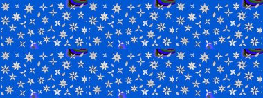 Sketch Colour Spring Theme eskiz kalıbı. Sevimli çiçek raster deseni. Mavi renkli çiçekler. Düz Çiçek Elementleri Tasarımı.