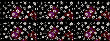 Raster Hip kumaş deseni. Eskiz Vintage Çiçek Deseni.