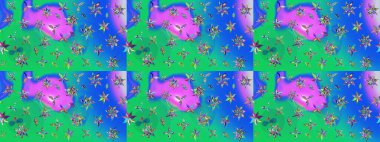 Çiçekli çiçek deseni, suluboya. Raster deseni. Süslü kumaş deseni.