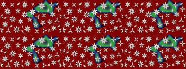 Raster stili kumaş deseni. Çiçekler suluboya çizim deseni.