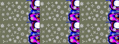 Kızılderili desenli desenli desenli şal deseni. Raster Henna dövme stili. Etnik Mandala süsü. Tekstil, tebrik kartı, boyama kitabı, telefon kılıfı baskısı için kullanılabilir.