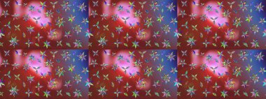 El çizimi çiçekli soyut çizim kalıbı. Kahverengi renkli çiçekler. Raster illüstrasyonu.