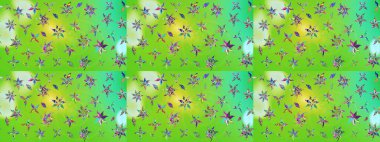 Raster deseni. Karalama çiçekleri çizim kalıbı. Yeşil el çizimi desen. Sanat, çiçek tarzına ilham verir ve arka plan bırakır.