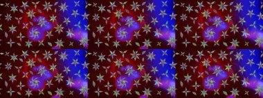 Kahverengi renkli şirin tekstil. Çiçek duvar kâğıdı. Renkli çizim kalıbı. Raster illüstrasyonu. Çiçek arka planı.