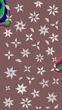 Çiçek arkaplanlı soyut zarafet eskiz deseni. Raster Güzel kumaş deseni.