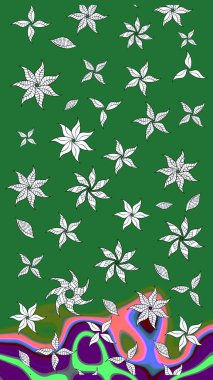 Çiçekli çiçek deseni, suluboya. Raster deseni. Küçük çiçekte güzel bir çiçek deseni..