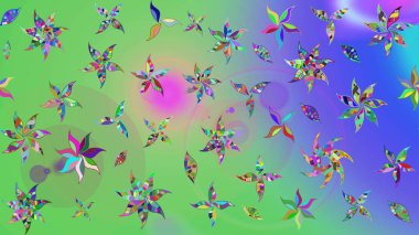 Yeşil renkli çiçekler. Nazikçe, güzel çiçek arkaplanı. Raster çiçek desenli ve çiçekli..