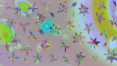 Çiçek kolajı. Doğa. Küçük çiçekte güzel bir desen var. Çiçek arkaplan. - Tarafsız çiçekler. Raster deseni. Çiçek bileşimi.