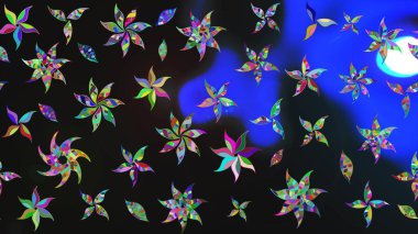 Üzerinde gri renkte çiçekler olan bir çiçek deseni çiz. Suluboya tarzında gri renkte çiçekler.