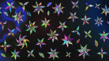 Küçük çiçekteki sevimli çiçek deseni. Gri renkli çiçekler.