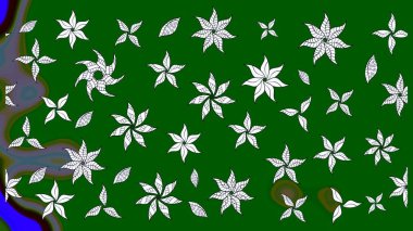 Gömlek, arka plan modelini çiz. Yeşil renkli çiçekler. Tropik çiçekler.