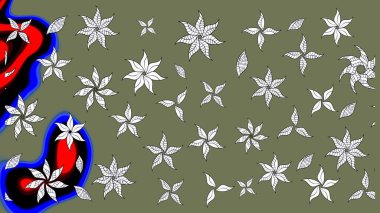 Eskiz Vintage Çiçek Deseni. Raster Kalça dokusu deseni.